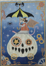 Needlepoint Handpainted Brenda Stofft Steampunk Mouse 7x10
