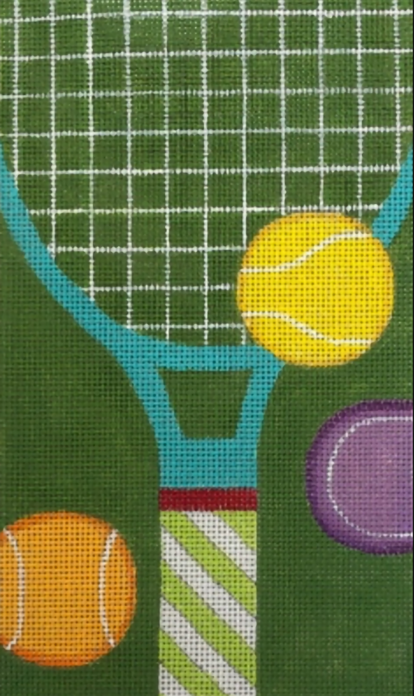 Needlepoint Handpainted Raymond Crawford Tennis Eyeglass or Cell Phone Case