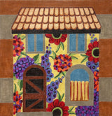 Needlepoint Handpainted Alice Peterson Terra Cotta House 12x12