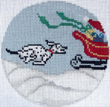 Needlepoint Handpainted Tina Griffin The Chase 4"