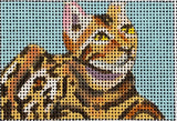 Needlepoint Handpainted Colors of Praise Luggage Insert Bengal Cat 3x2