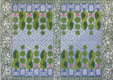 Needlepoint Handpainted Tina Griffin Topiary Backgammon Board 21x15
