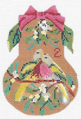 Needlepoint Handpainted Kelly Clark 12 Days of Christmas Pears Choose Canvas + Stitch Guides!!