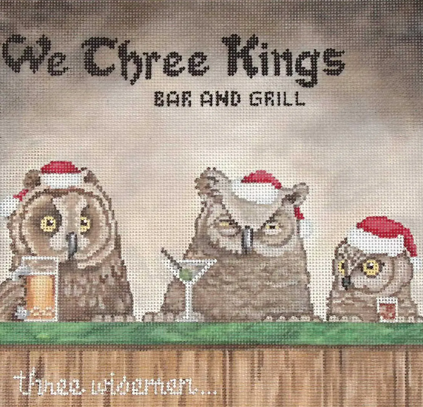 Needlepoint Handpainted Christmas CBK We Three Kings 8x8