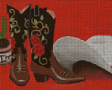 Needlepoint Handpainted Lee Western Pleasure 10x8