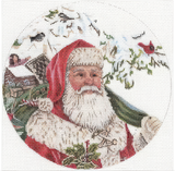 Needlepoint Handpainted Christmas Liz Goodrick Dillon Wilderness Santa