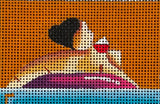 Needlepoint Handpainted Colors of Praise Luggage Insert Woman in Pool 3x2