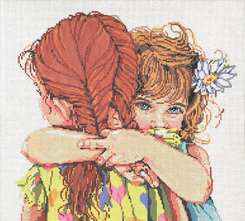 Needlepoint Handpainted Sandra Gilmore You've Got a Friend 11x10