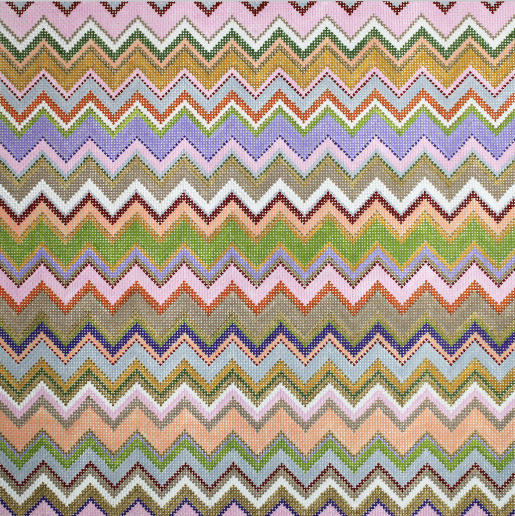 Needlepoint HandPainted Machelle Somerville Zig and then Zag – CL ...