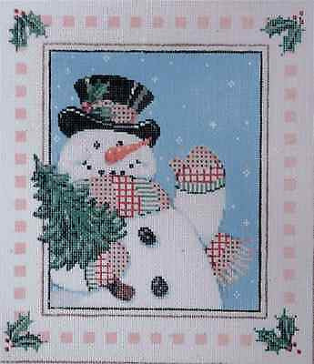 Needlepoint Handpainted Sandra Gilmore Christmas Hey Ya w/Stitch Guide