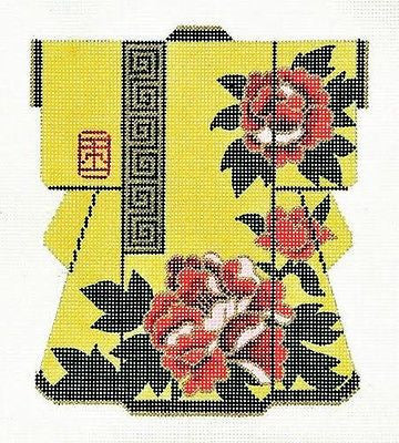 Needlepoint Handpainted LEE Yellow KIMONO 5x6