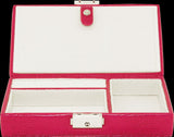 Needlepoint LEE Jewelry Case LEATHER Fushia - Canvas Sold Separately