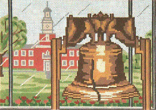 Needlepoint Handpainted Liberty Bell Needle Crossings 7x5