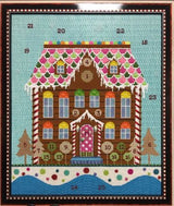 Needlepoint Handpainted Kelly Clark Christmas Advent Gingerbread House