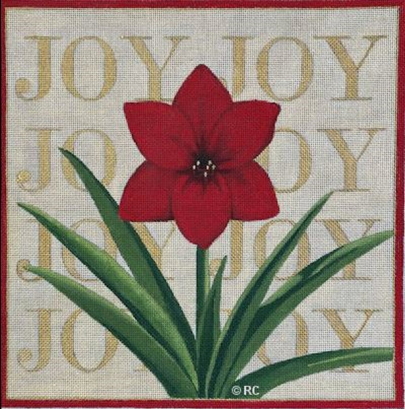 Needlepoint Handpainted Raymond Crawford Amaryllis Joy 12x12 13M