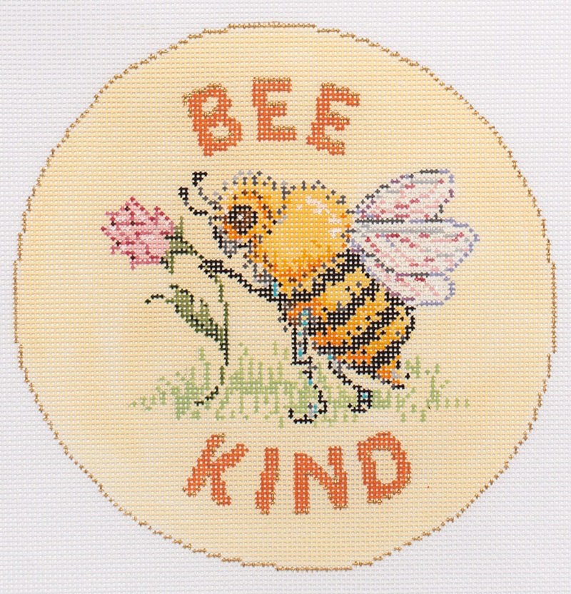 Needlepoint Handpainted Sandra Gilmore BEE Kind 6"