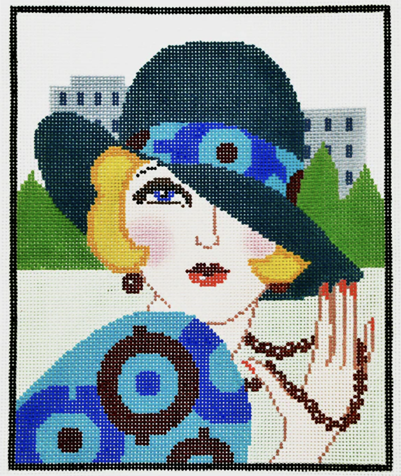 Needlepoint Handpainted Lee Chic 8x10