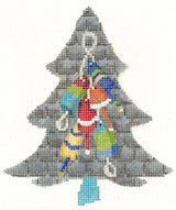 Needlepoint Handpainted Kelly Clark Coastal Lobster Buoy Tree Kit