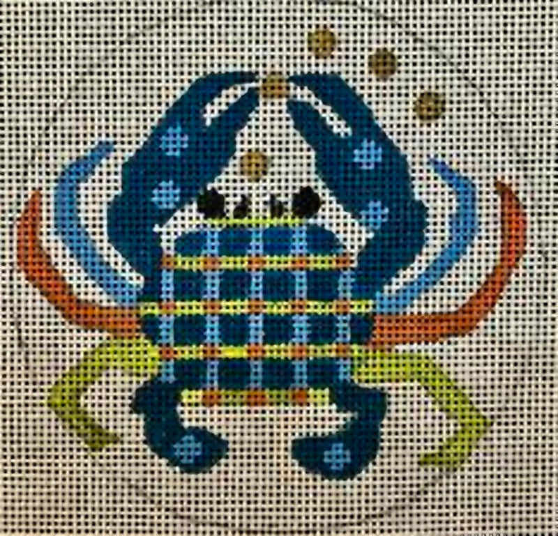 Needlepoint Handpainted Melissa Prince Crab 4"