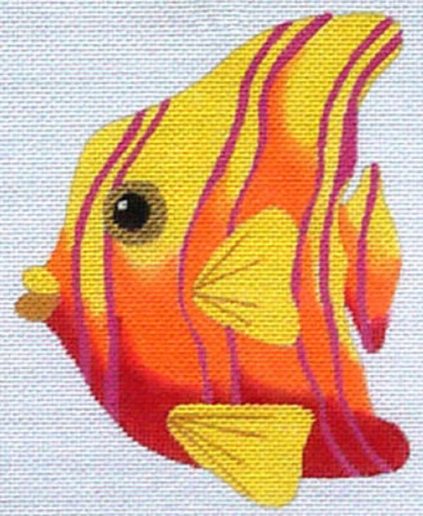 Needlepoint Handpainted Raymond Crawford Fish 5x6
