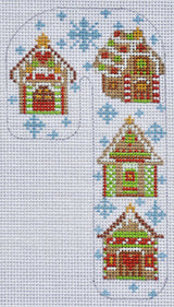 Needlepoint Handpainted Gingerbread House Candy Cane