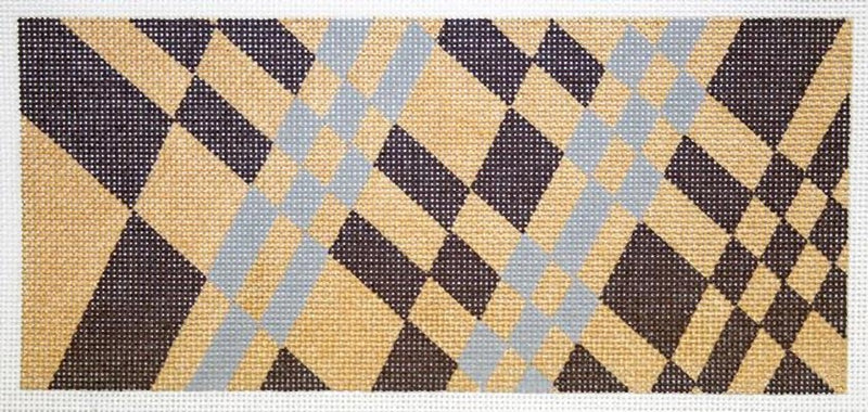 Needlepoint Handpainted Lee BR Canvas Gold and Brown 8x4