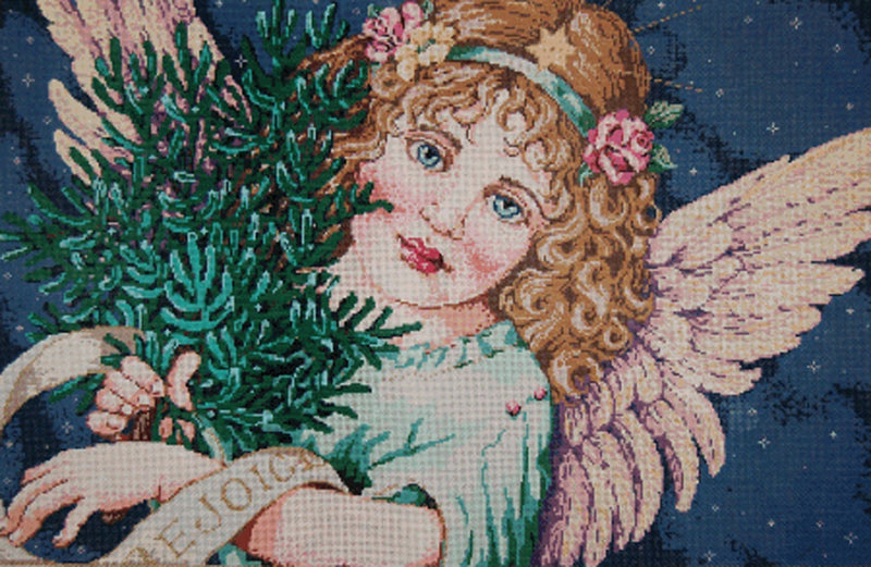 Needlepoint Handpainted Sandra Gilmore Christmas ANGEL Grace 13x20 16M