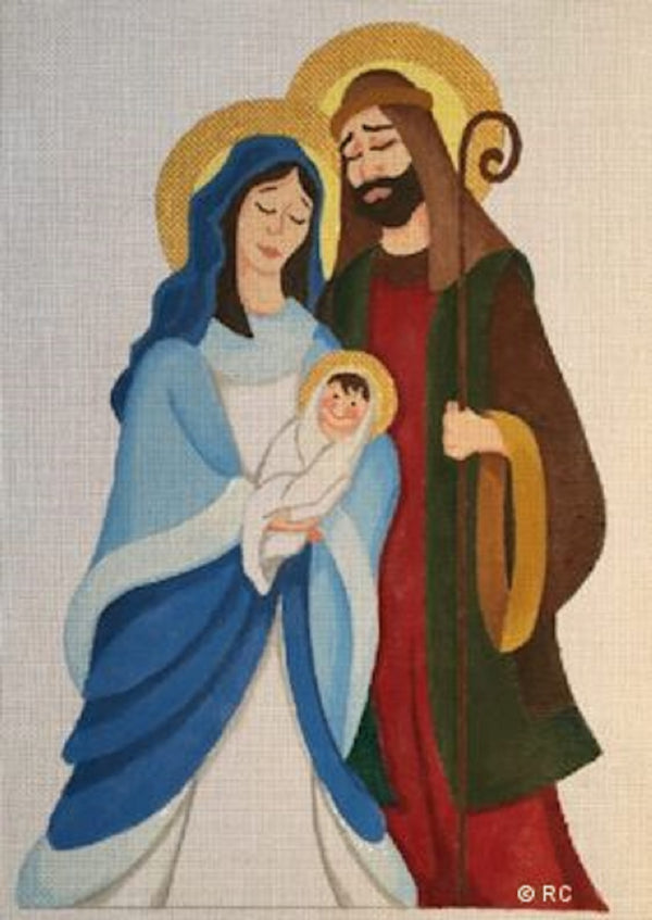 Needlepoint Handpainted Raymond Crawford Nativity Holy Family 9x13