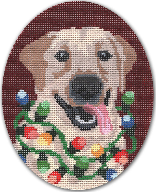 Needlepoint Handpainted CBK Happy Holidays 4x5