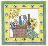 Needlepoint Handpainted Kelly Clark Provence Picnic Basket Full Kit