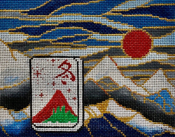 Needlepoint Handpainted Alice Peterson Mountain Peaks Mahjong 6x8