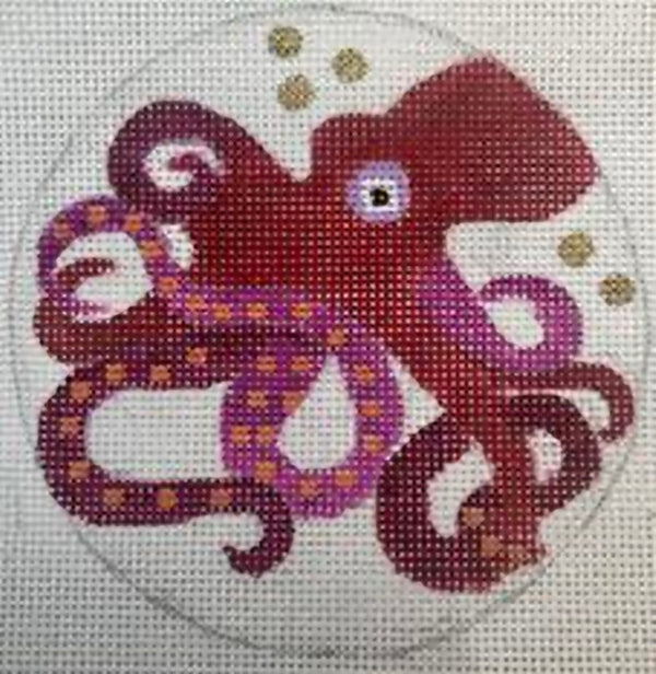 Needlepoint Handpainted Melissa Prince Octopus 4"