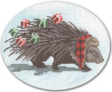 Needlepoint Handpainted Christmas CBK Porcupine 5x4