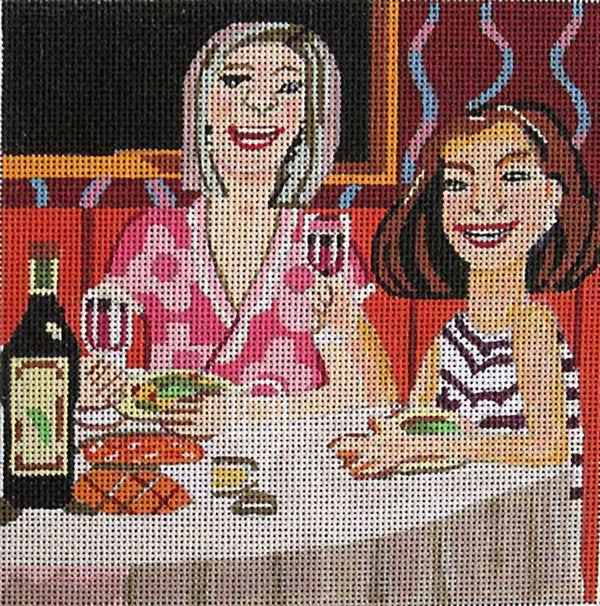 Needlepoint Handpainted Maggie Co Party Time 6x6