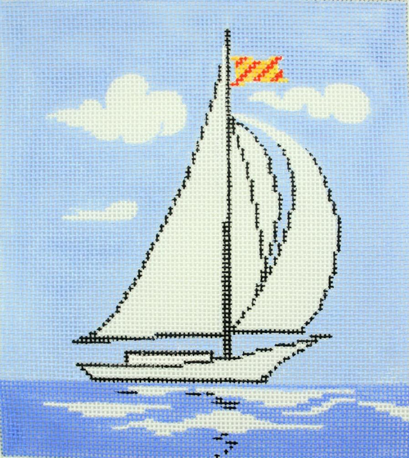 Needlepoint Handpainted Lee Sailing 5x6