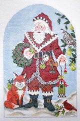 Needlepoint Handpainted Christmas Kelly Clark Santa Claus 6x10