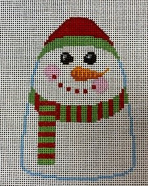 Needlepoint Handpainted CHRISTMAS Labors of Love Pudgy Snowman