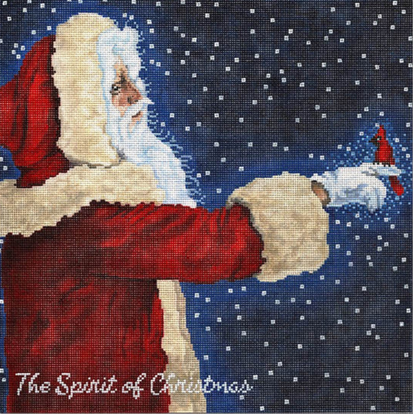 Needlepoint Handpainted Spirit of Christmas CBK 10x10