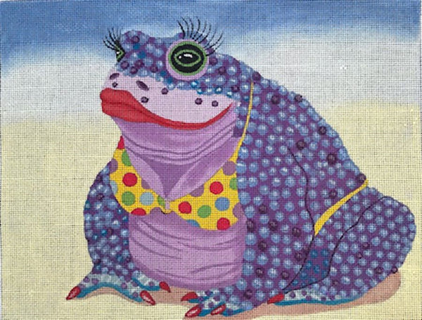 Needlepoint Handpainted Maggie Co Toadaly Beautiful 8x11