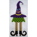 Needlepoint HandPainted JP Needlepoint Halloween Wicked Witch 7x12