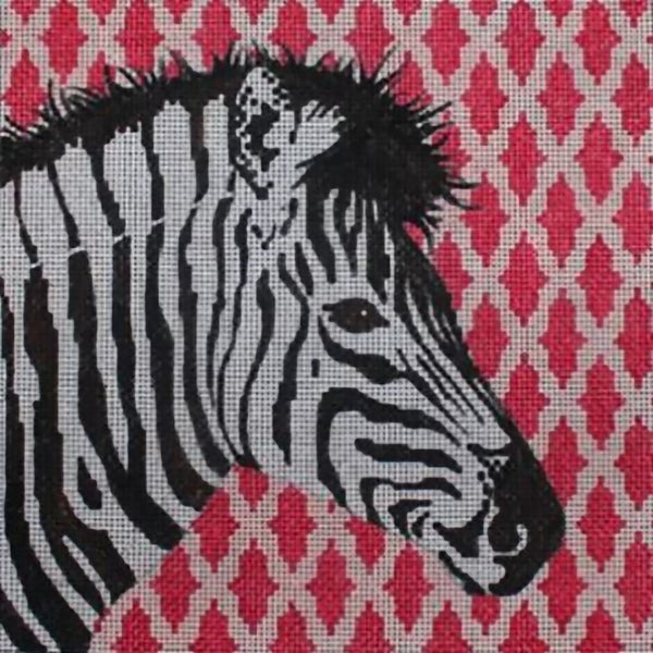 Needlepoint Handpainted Colors of Praise Zebra 9x9